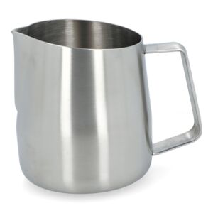 Bien Servi Easy Pour Tip Stainless Steel Milk Jug with Sturdy Handle Matte Silver 420ml